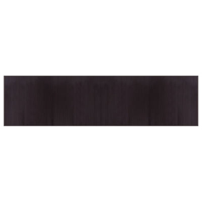 Matto suorakaide tummanruskea 100x400 cm bambu