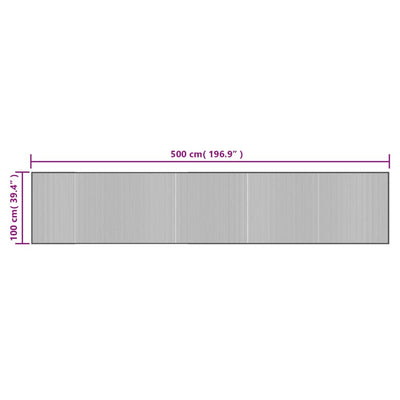 Matto suorakaide luonnollinen 100x500 cm bambu