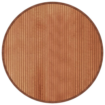 Matto pyöreä ruskea 80 cm bambu