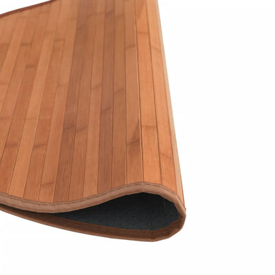 Matto pyöreä ruskea 80 cm bambu