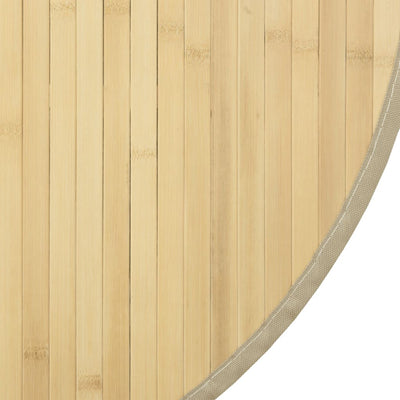 Matto pyöreä vaalea luonnollinen 80 cm bambu