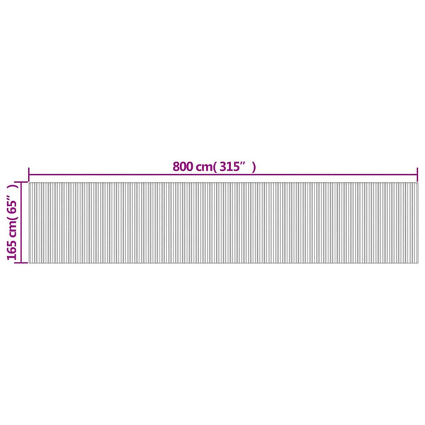 Tilanjakaja valkoinen leveys 800 cm korkeus 165 cm bambu
