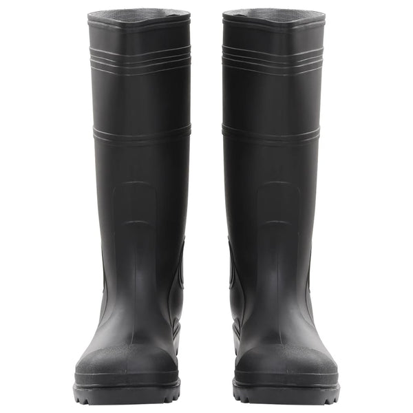 Kumisaapas koko 45 mustasta PVC:stä