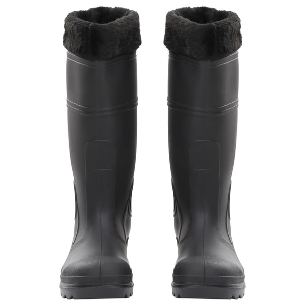 Kumisaappaat irrotettava vuori musta koko 38 PVC