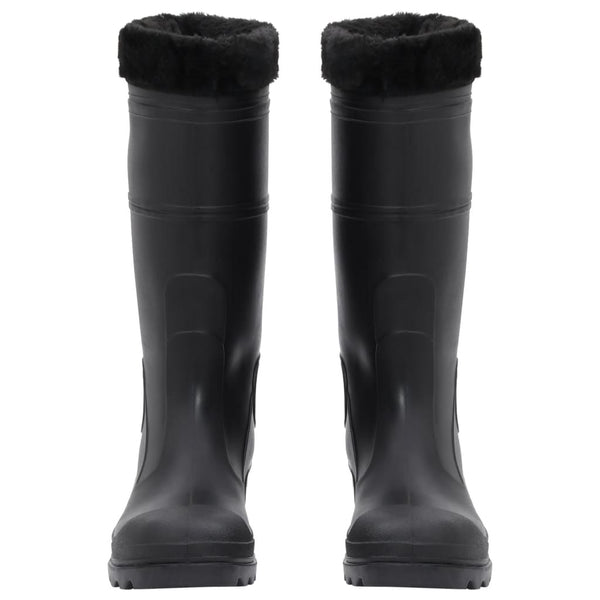 Kumisaappaat irrotettava vuori musta koko 41 PVC