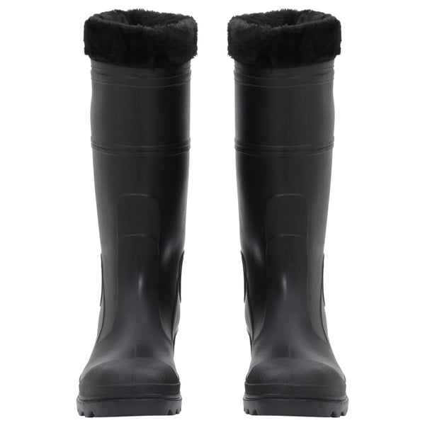 Kumisaappaat irrotettava vuori musta koko 42 PVC