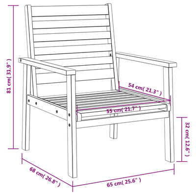 Puutarhatuoli 2 kpl 66,5x65x81 cm täysi akasiapuu