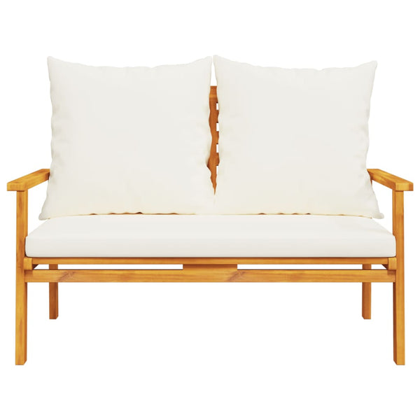 Puutarhan sohvapenkki Zeli 120cm (tyynyillä akasiapuu)