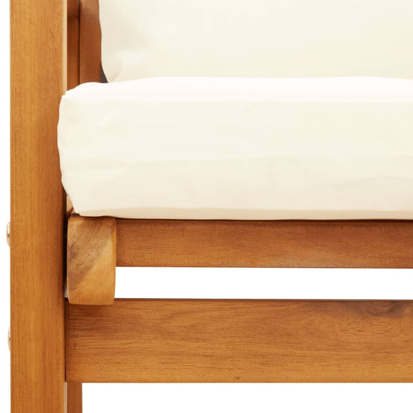 Puutarhan sohvapenkki Zeli 120cm (tyynyillä akasiapuu)