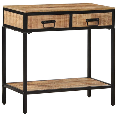 Konsolipöytä 70x35x70 cm täysi karkea mangopuu