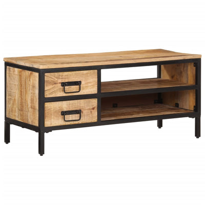 TV-taso 90x35x40 cm täysi karkea mangopuu