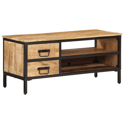 TV-taso 90x35x40 cm täysi karkea mangopuu