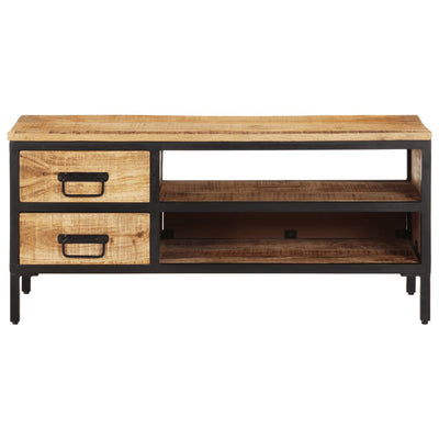 TV-taso 90x35x40 cm täysi karkea mangopuu