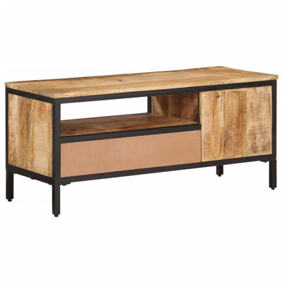 TV-taso 90x35x40 cm täysi karkea mangopuu