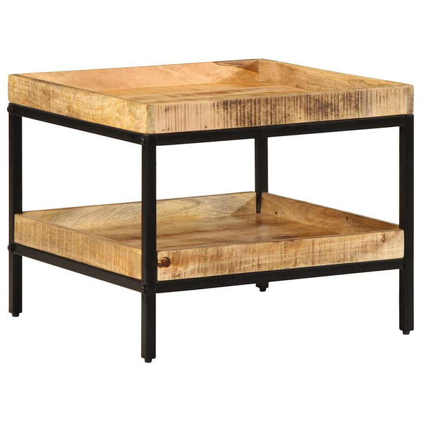 Sivupöytä hyllyllä Ruskea 55 x 55 x 45 cm täysi mangopuu