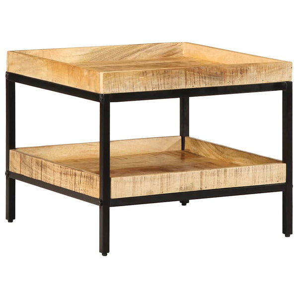 Sivupöytä hyllyllä Ruskea 55 x 55 x 45 cm täysi mangopuu