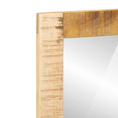 Ruskea meikkipöytä peilillä Mindru 100x40x120cm (mangopuu)