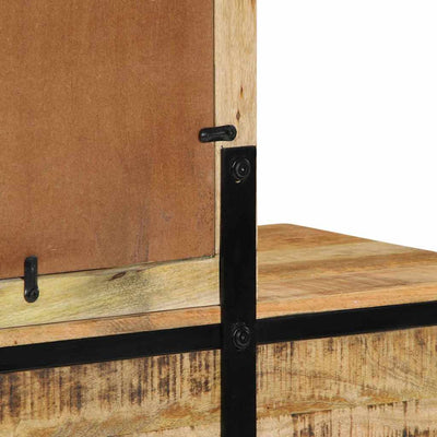 Ruskea meikkipöytä peilillä Mindru 100x40x120cm (mangopuu)