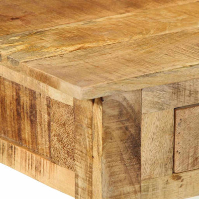 Ruskea meikkipöytä peilillä Andreica 100x40x120cm (mangopuu)