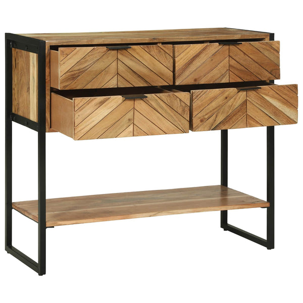 Konsolipöytä Ruskea 90 x 35 x 80 cm Tiheä akasiapuu