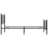 Musta metallinen sängynrunko päädyillä Pag 100x190cm