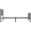 Musta metallinen sängynrunko päädyillä Pag 107x203cm