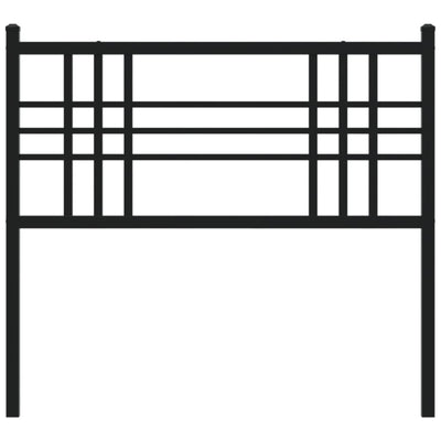 Metallinen sängynpääty musta 100 cm