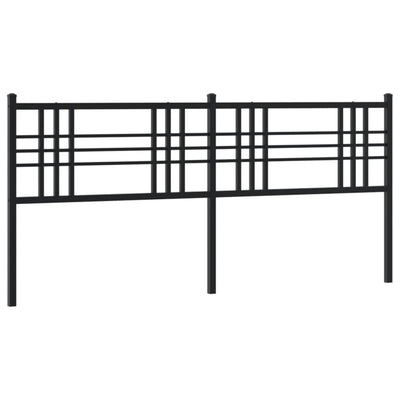 Metallinen sängynpääty musta 193 cm