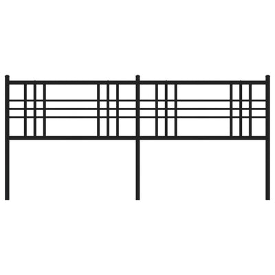 Metallinen sängynpääty musta 193 cm