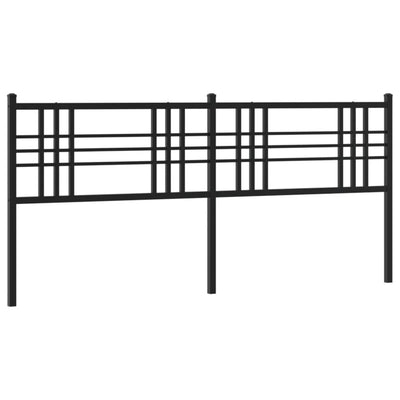 Metallinen sängynpääty musta 200 cm
