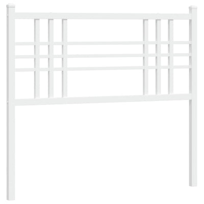 Metallinen sängynpääty valkoinen 100 cm