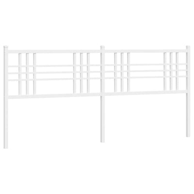 Metallinen sängynpääty valkoinen 193 cm