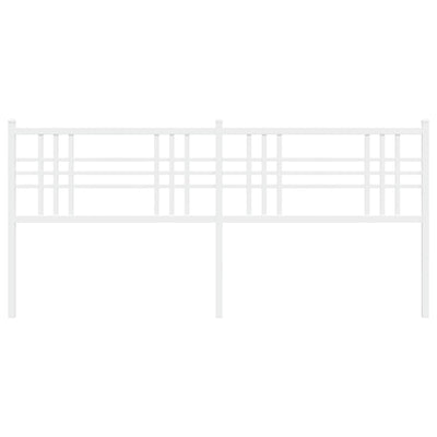 Metallinen sängynpääty valkoinen 200 cm