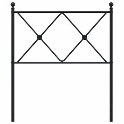 Metallinen sängynpääty musta 80 cm