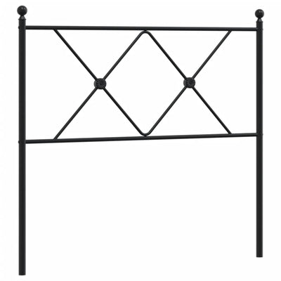 Metallinen sängynpääty musta 90 cm