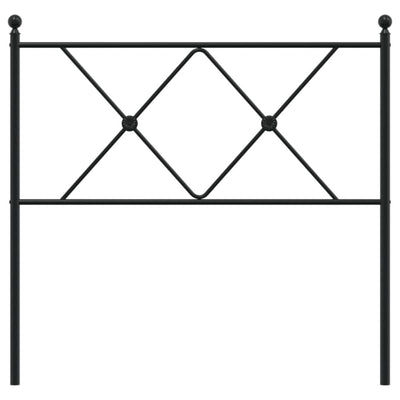 Metallinen sängynpääty musta 90 cm