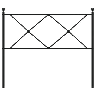 Metallinen sängynpääty musta 100 cm