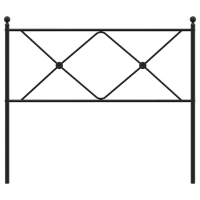 Metallinen sängynpääty musta 107 cm