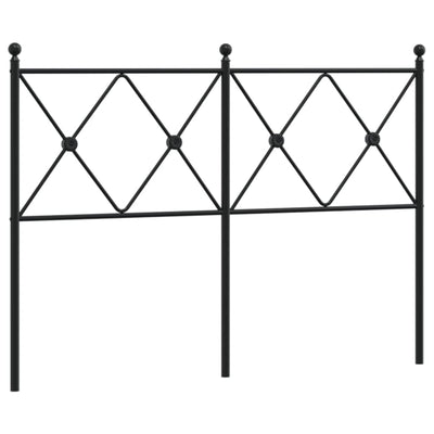 Metallinen sängynpääty musta 120 cm