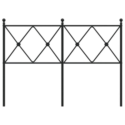 Metallinen sängynpääty musta 120 cm