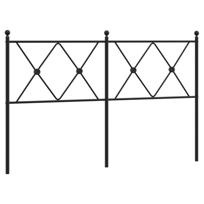 Metallinen sängynpääty musta 137 cm
