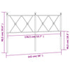Metallinen sängynpääty musta 137 cm
