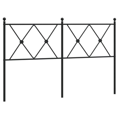 Metallinen sängynpääty musta 140 cm