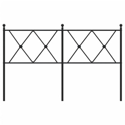 Metallinen sängynpääty musta 140 cm