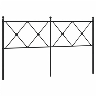 Metallinen sängynpääty musta 160 cm