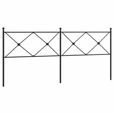 Metallinen sängynpääty musta 200 cm