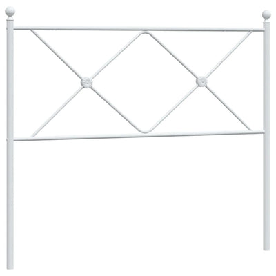 Metallinen sängynpääty valkoinen 107 cm