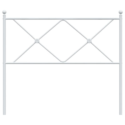 Metallinen sängynpääty valkoinen 107 cm