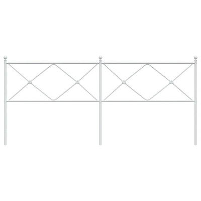 Metallinen sängynpääty valkoinen 193 cm