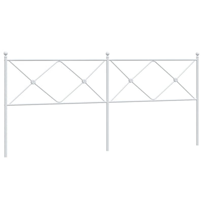 Metallinen sängynpääty valkoinen 200 cm